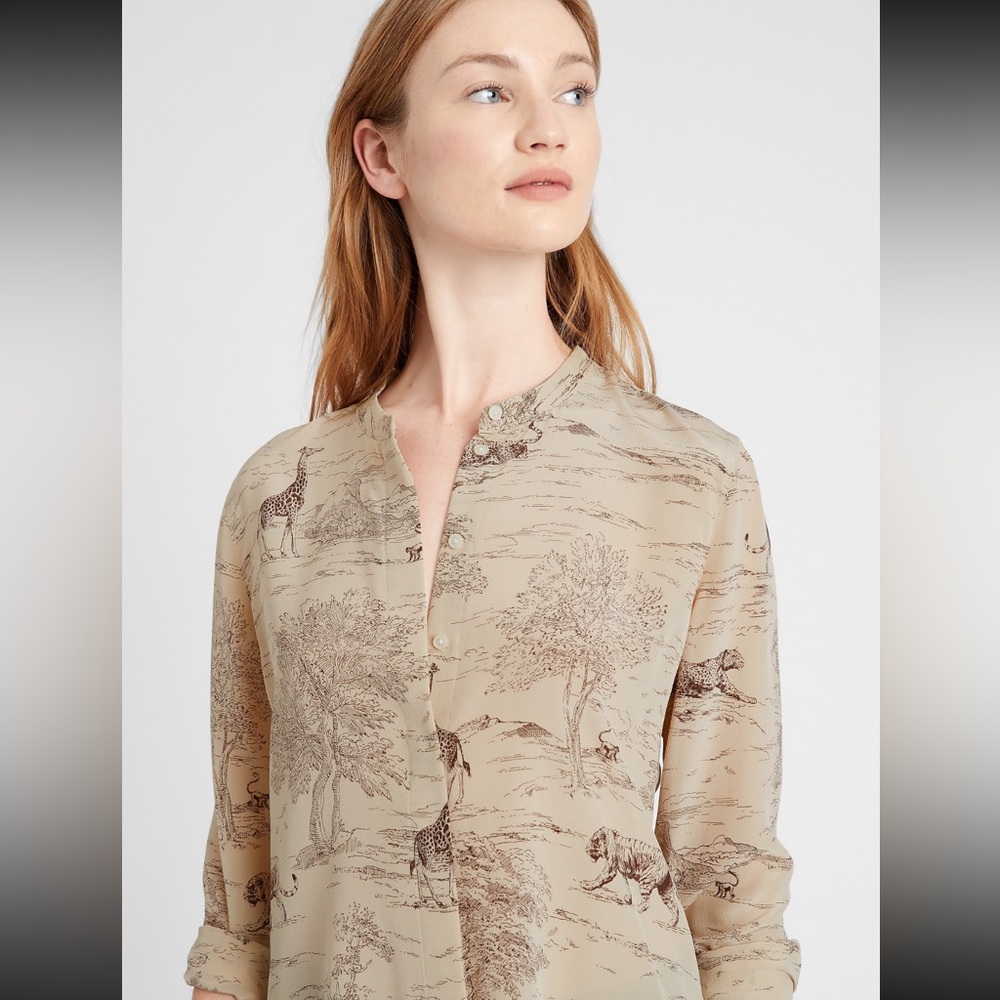 Banana republic washable silk blouse